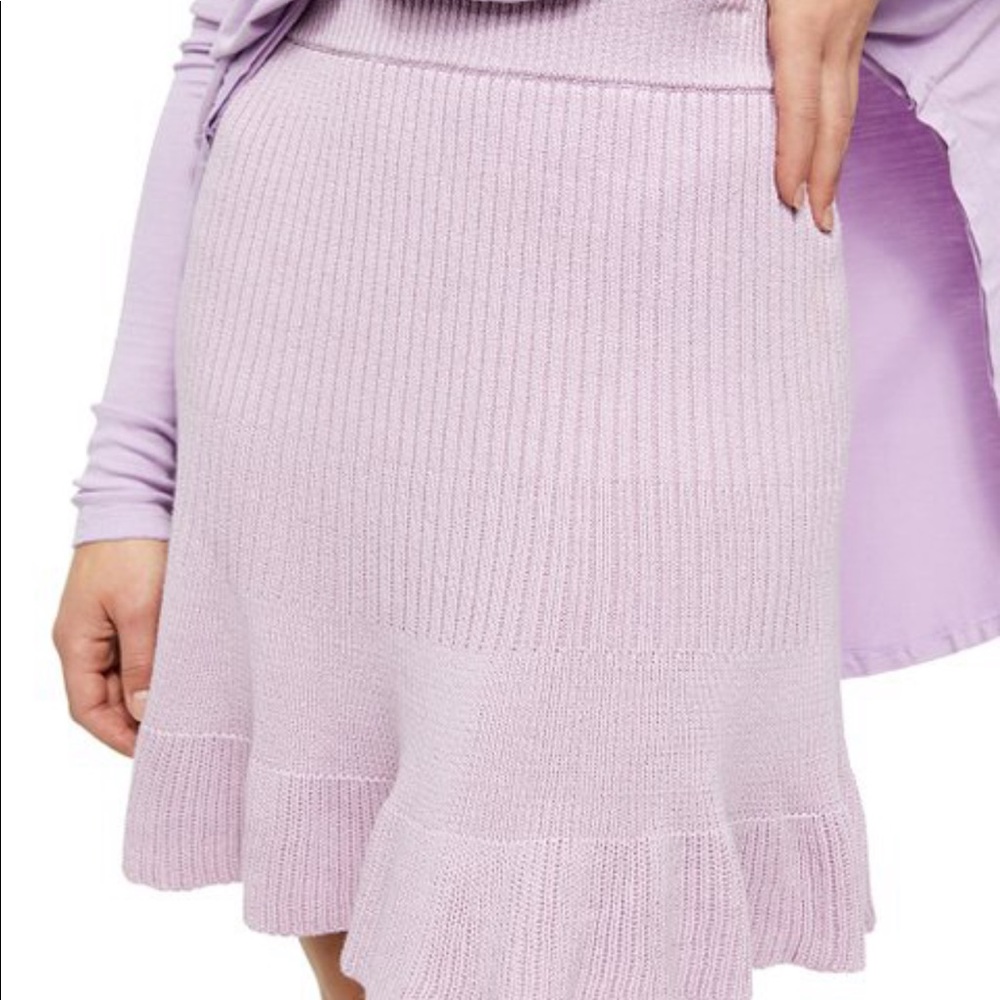 Free People Sweater Skirt Solid Gold in New Orchid NWT - Picture 5 of 10